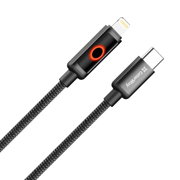 Фото - Кабель Colorway Type-C - Apple Lightning 1м Black (CW-CBPDCL103-BK)